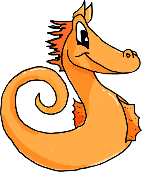 Seepferdchen Maskottchen